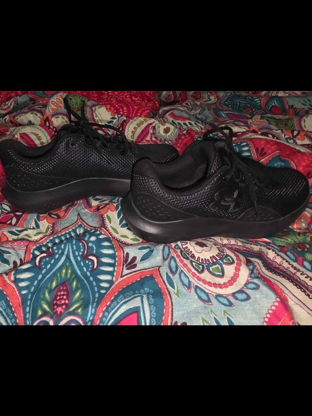 Under Armour Black Low-Top Training Sneakers